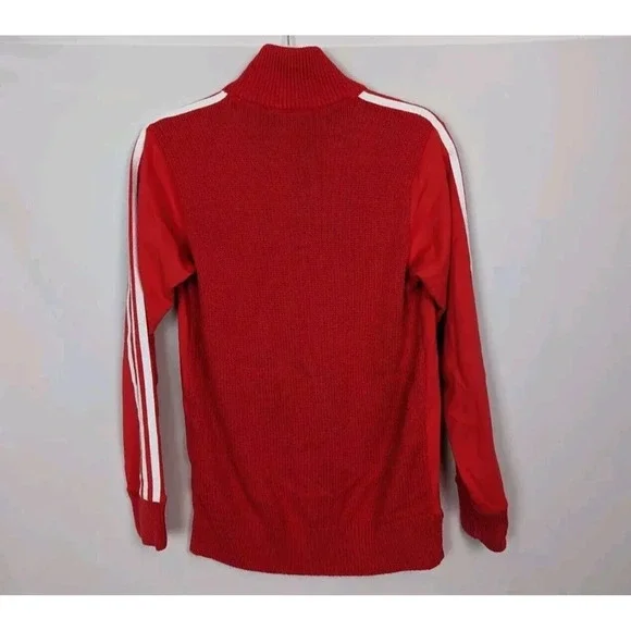 Adidas S Originals Tracksuit 2 PC Set Red White Side Stripes Jogger Pants Jacket